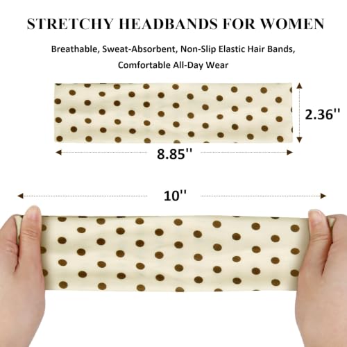 Polka Dot Headbands for Women - 6PCS Retro Y2K Hair Accessories
