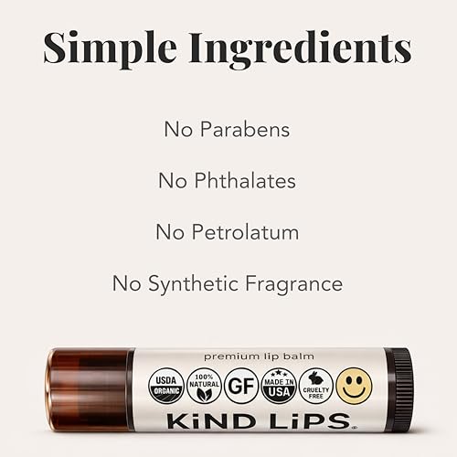 Kind Lips Unscented Organic Lip Balm for Sensitive Skin