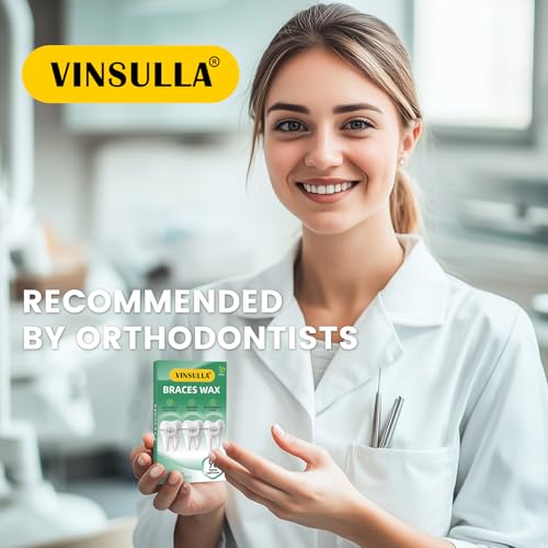 VINSULLA Orthodontic Wax for Braces - Mint Flavor, 90 Count