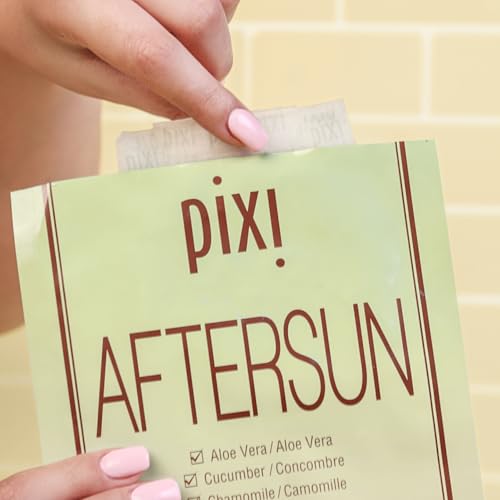 Pixi Beauty Aftersun Sheet Mask - Aloe Vera & Cucumber Soothing Treatment (3 Masks)