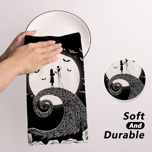 Spooky Halloween Kitchen Towels Set - 18x26 Inch, 2 Pcs