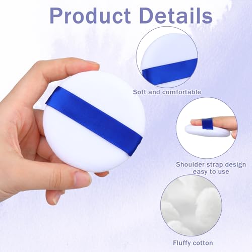 Psyqtsuary 6-Pack 3-Inch Soft Makeup Puffs for Flawless Skin