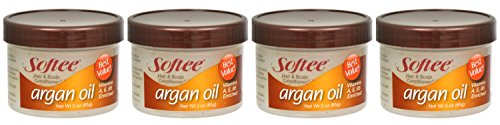 Softee Argan Oil Hair & Scalp Conditioner - 3 oz Jars (Set of 4)