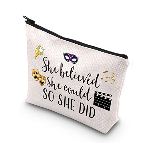 She Believed Theatre Makeup Bag - Inspirational Gift & Organizer
