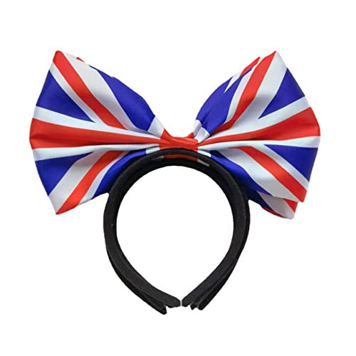 Union Jack Bow Headbands - 2 Pack British Flag Hair Accessories