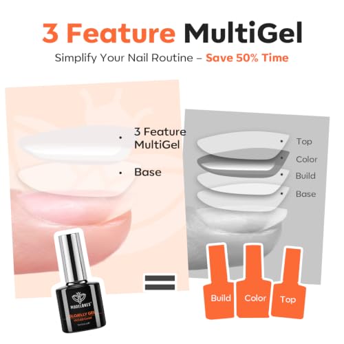 Modelones Milky White Builder Top Coat Gel Polish 15ML