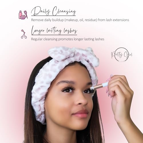 Unscented Eyelash Shampoo for Extensions & Natural Lashes - Gentle Foam Cleanser with Brush