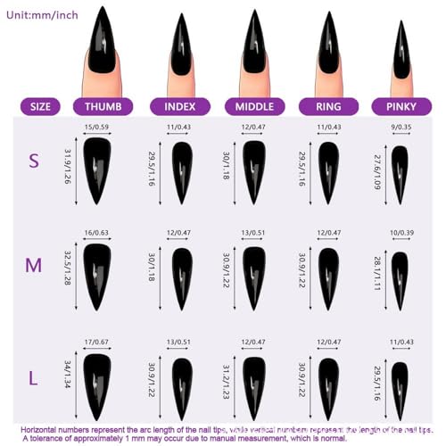 Luxury Handmade Stiletto Press-On Nails S / 083-4 with 3D Rhinestones & French Tip
