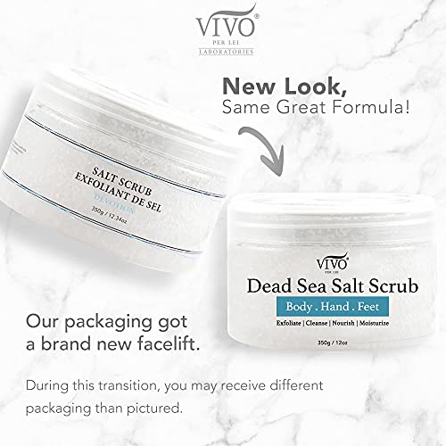 Vivo Per Lei Dead Sea Salt Body Scrub - 12 Oz Exfoliator