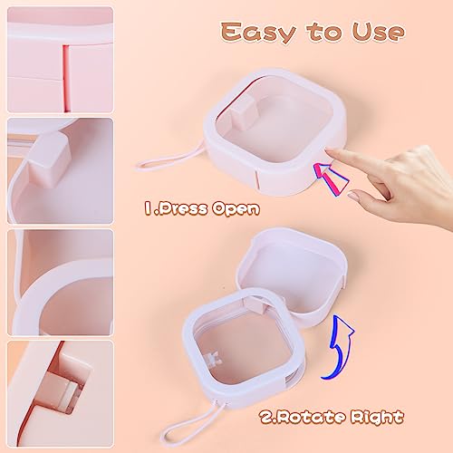 Portable Hair Tie Organizer with Silicone Lanyard - Stackable & Wall-Mountable