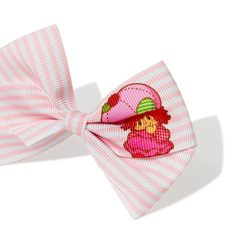 LUV HER Strawberry Shortcake Hair Clips for Kids – 7-Pack Non-Slip 4-Inch Bows
