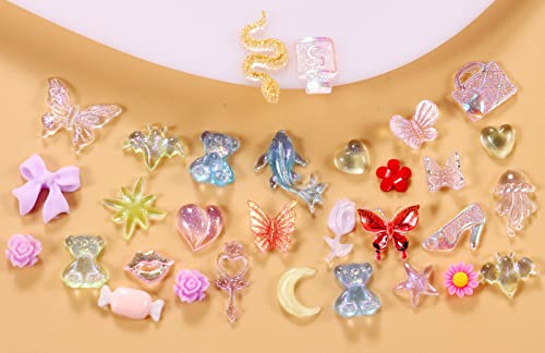 TAMHOO 250pcs 3D Kawaii Nail Charms for Acrylic Nail Art Decorations