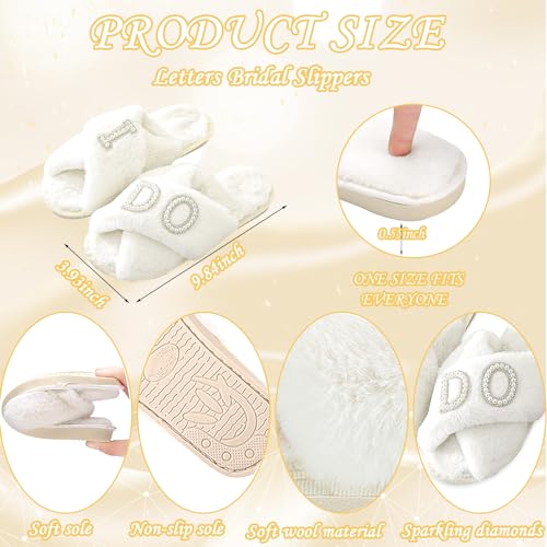 Bride Makeup Bag & Slipper Gift Set | I Do Slippers & Cosmetic Bag