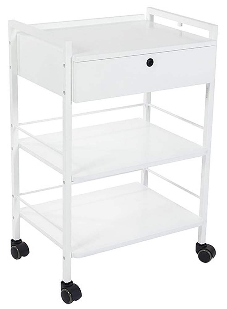 SKINACT Pro Single Drawer Cart Pro Medical Dental Mobile Utility Cabinet & Cart with Steel Frame and One Drawer