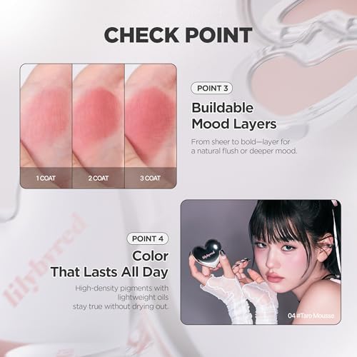 lilybyred Luv Beam Cheek Mousse 04 Taro Mousse | Soft-Matte Blush