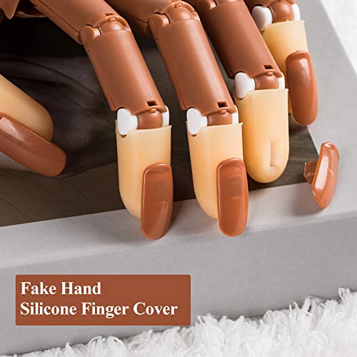 ANCIRS 20 Pack Silicone Finger Covers for Nail Art Practice