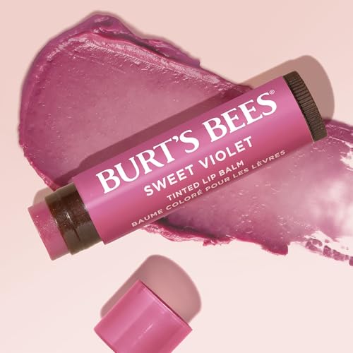 Burt's Bees Tinted Lip Balm Pack of 2 - Sweet Violet Natural Moisturizer, 0.3 oz