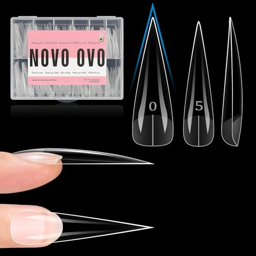 XXL Stiletto Sharp Soft Gel Nail Tips - 240 pcs Press-On