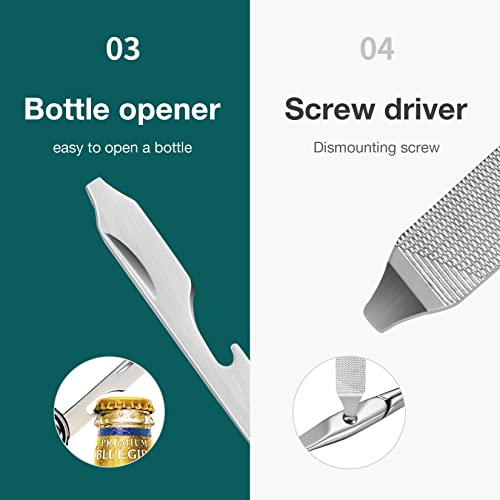 Small Multifunctional Nail Clipper Set with Files Scissors & Knife - MR.GREEN