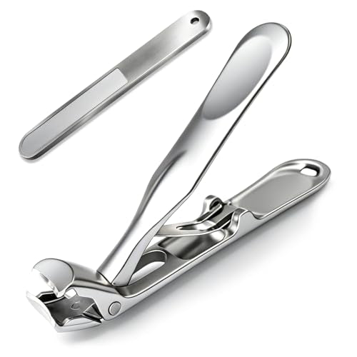 Seektik Toenail Clippers for Seniors, Wide Opening for Thick Nails with Catcher