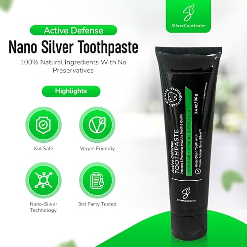 SilverCeuticals Natural Toothpaste with Nano Silver & Coral Calcium - 3.4oz