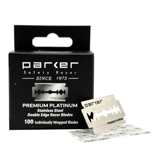 Parker Premium Platinum Double Edge Razor Blades – 100 Count Salon Pack