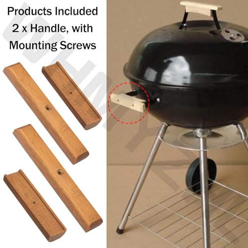 Wooden Replacement Handle for Weber Charcoal Grill - 2 Pack