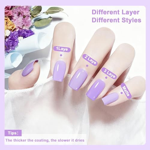 OpenLive 16.5ml Light Purple Quick Dry Nail Polish - Long Lasting & High Gloss