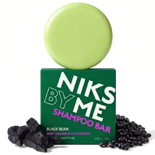 K-Beauty Activated Charcoal Shampoo Bar for Thinning Hair - Vegan, Sulfate-Free, Made in Korea