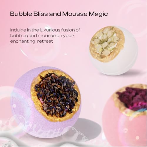 BoboSweeTree 6-Piece Floral Bath Bomb Gift Set with Essential Oils