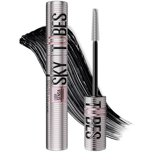 Maybelline Lash Sensational Sky Tubes Mascara - 24HR Length & Volume, Very Black