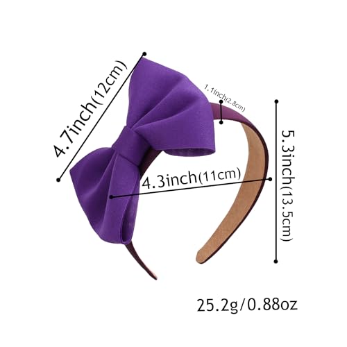 10 Pack Satin Bow Headbands for Women - Stylish Hair Accessories