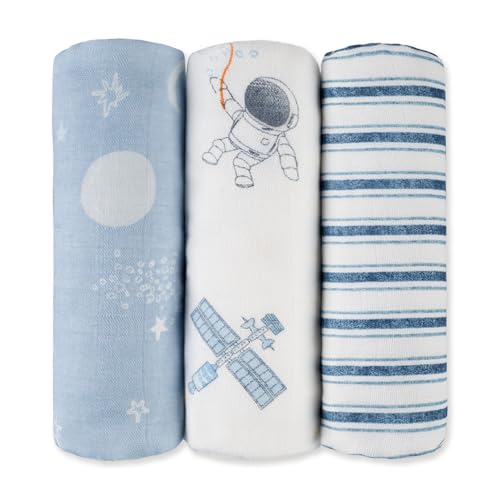 GLLQUEN BABY Muslin Swaddle Blankets - Soft & Breathable 3 Pack