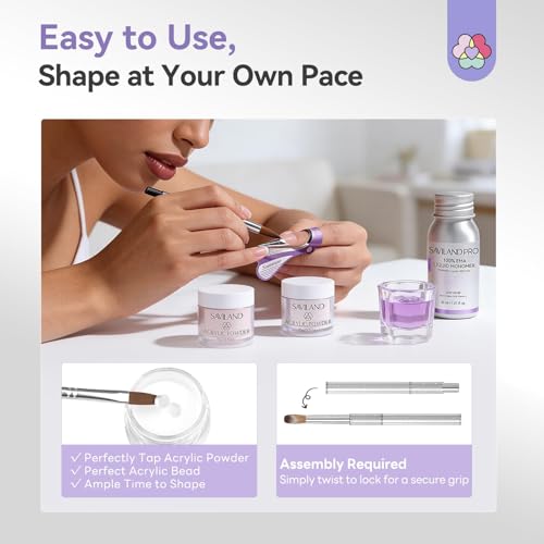 SAVILAND Bio-Based Acrylic Nail Kit with White Variant for Beginners