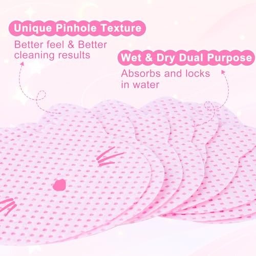MEKK Cat-Shaped Lint-Free Nail Wipes - 400PCS, Super Absorbent