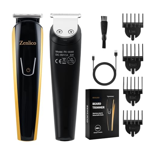 Beard Trimmer for Men, Rechargeable Men's Hair Trimmer for Mustache, Electric Razor & Body Grooming Kit for Beard, Face, Groin & Manscaping, Birthday Valentines Ideal Gift for Men