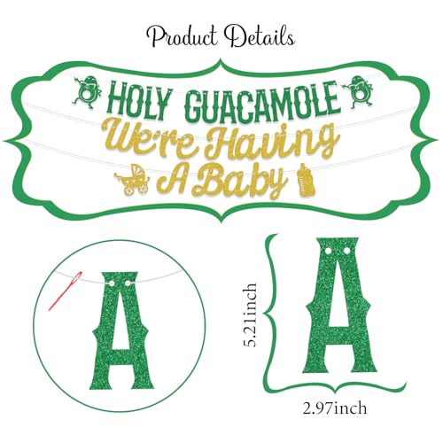 Holy Guacamole Baby Shower Banner - Avocado Theme Decorations