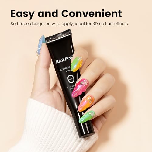 RARJSM 3D Sculpting Gel for Nail Art - Clear UV/LED Curing