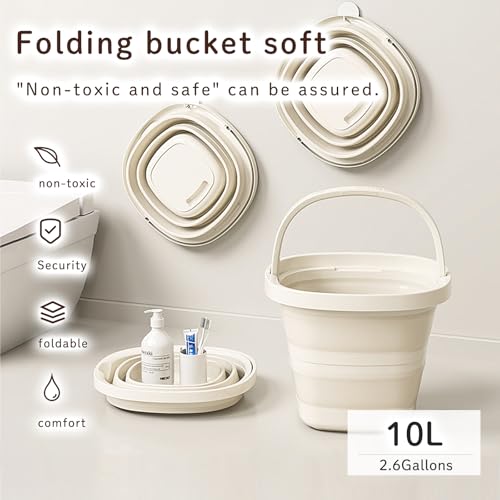 Gorocking Collapsible Bucket 10L - Versatile for Foot Baths, Laundry & Camping
