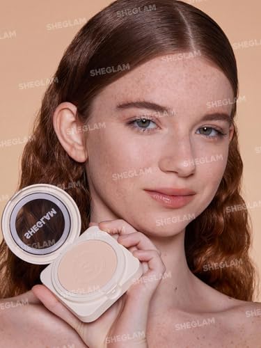 SHEGLAM Skin-Focus Full Coverage Powder Foundation Nude - Oil-Control, Long-Lasting Face Makeup