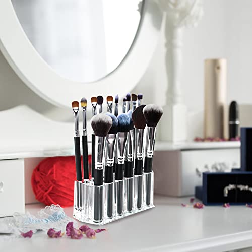 Foraineam 3-Pack Acrylic Makeup Organizer for Eyeliner, Lip Liner, and Brushes