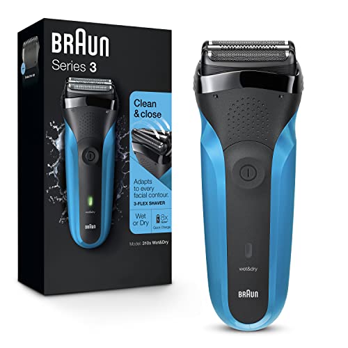 Series 3 3010s Wet & Dry Electric Shaver for Men/Rechargeable Electric Razor, Blue