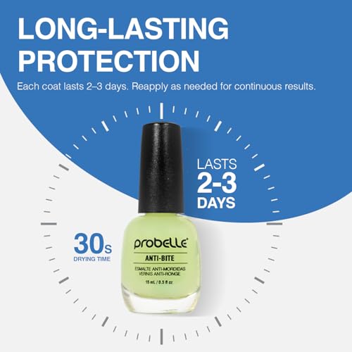 Probelle Anti-Bite Nail Biting Treatment for Kids & Adults, Bitter Polish, 0.5 fl oz