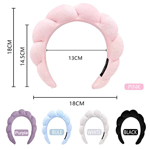 Women's Spa Headband Black - Absorbent Makeup & Face Washing Headband