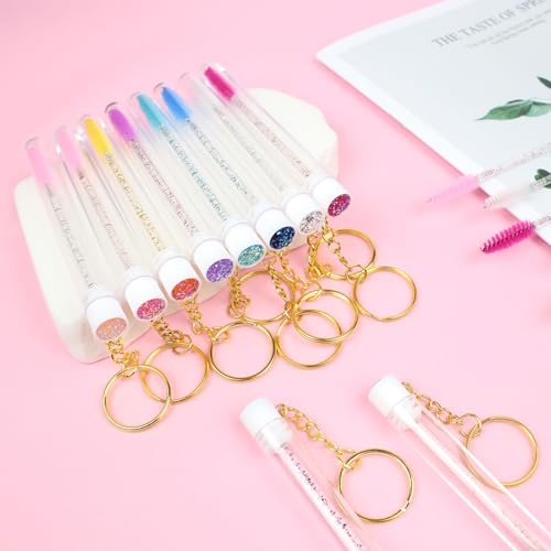SenRocc 10x Diamond 1-KC Mascara Wand Tubes with Keychain Set – Reusable Eyelash Brush Tubes