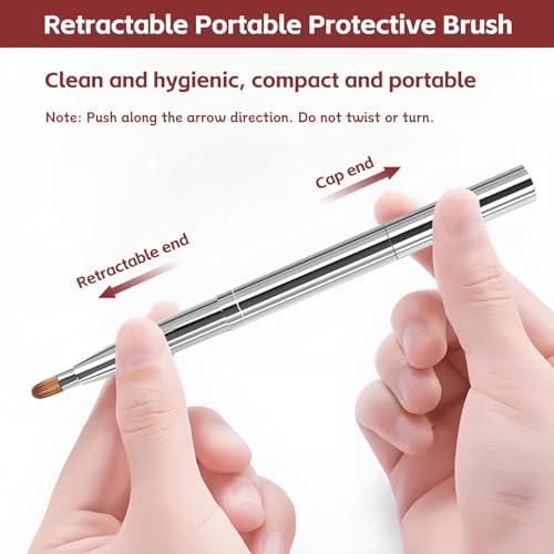 Dual Ended Retractable Lip Brush - Versatile Makeup Tool