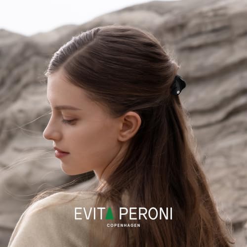 EVITA PERONI Upgraded Elegant Black Small Acetate Claw Clips