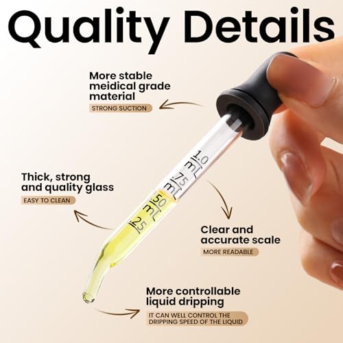 Teenitor 10pcs Glass Eye Dropper Set with Cleaning Tools
