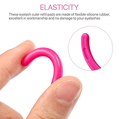 Mudder 80 Silicone Eyelash Curler Replacement Pads - 4 Colors