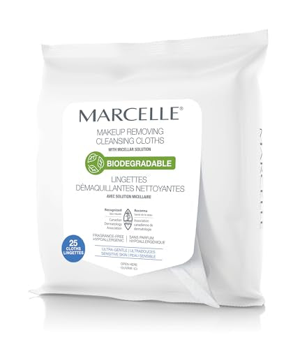 Marcelle Ultra Gentle Biodegradable Makeup Removing Wipes - 25 Pack